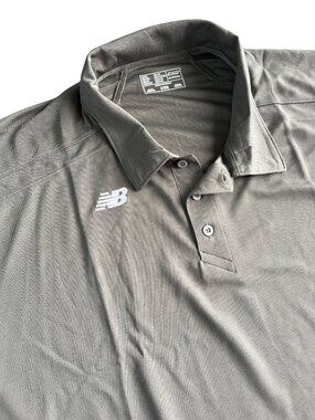 New Balance NB Dry Men's Gray Polo Golf 5XL Shirt ~ NWOT
